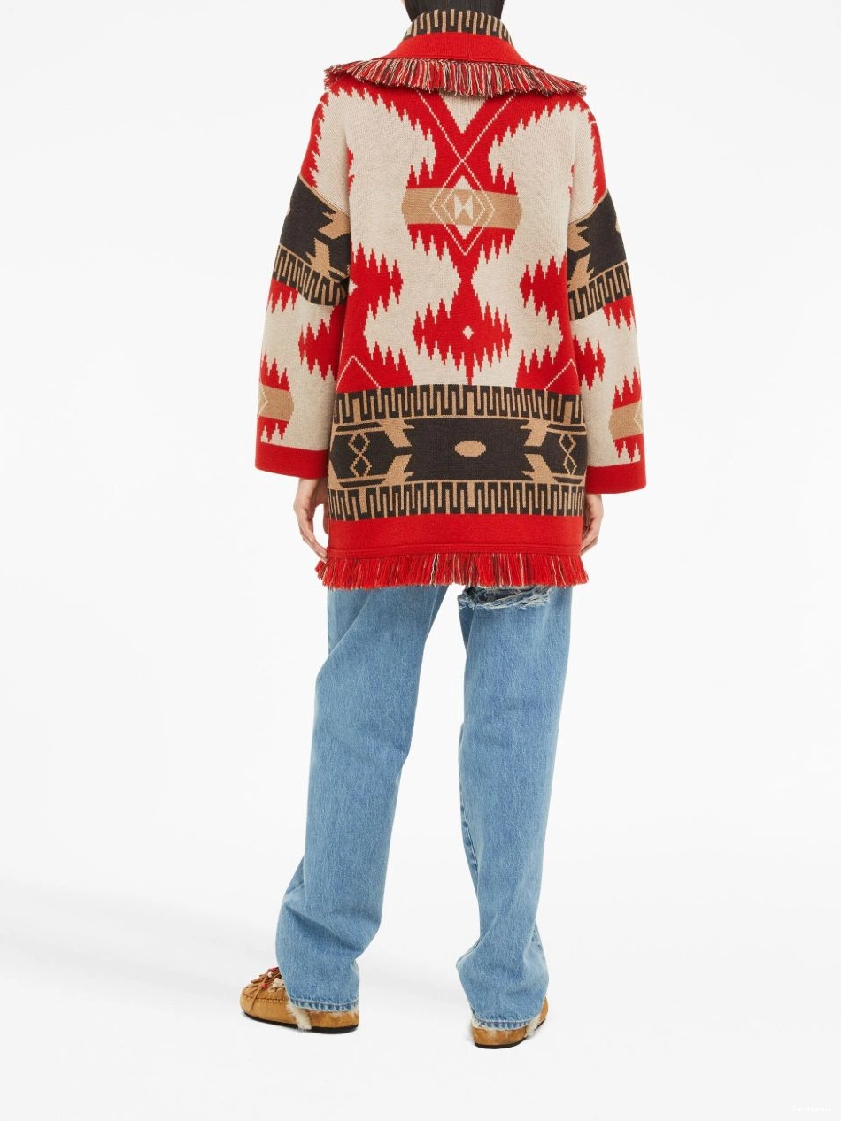 Affordable Women Icon jacquard cardigan cashmere Alanui 0714